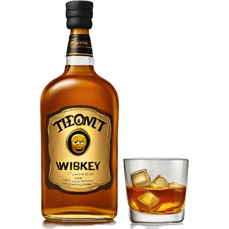 Realistic gold whiskey emoji