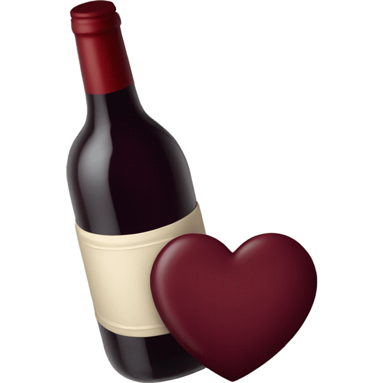 burgundy / wine red heart emoji