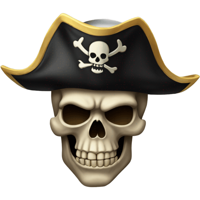 Dark mean pirate skull emoji