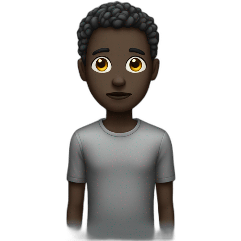 starving dark tone person emoji