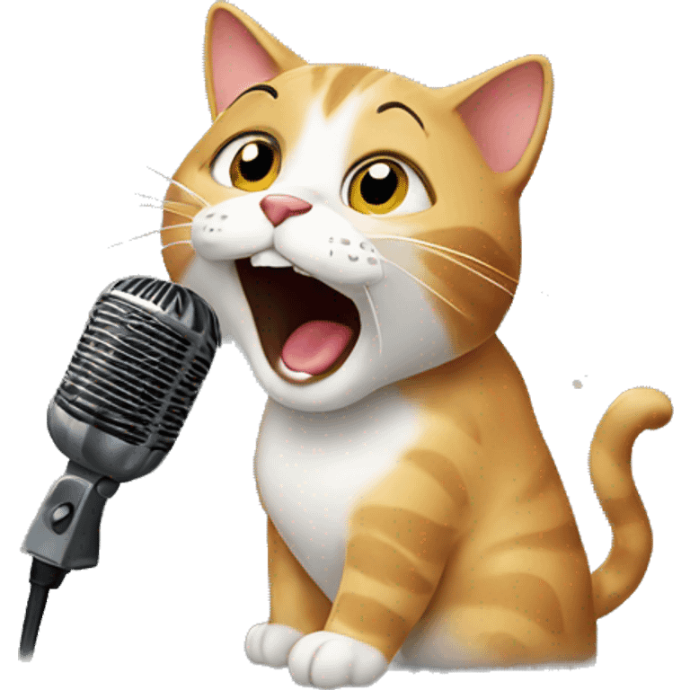 cat singing  emoji