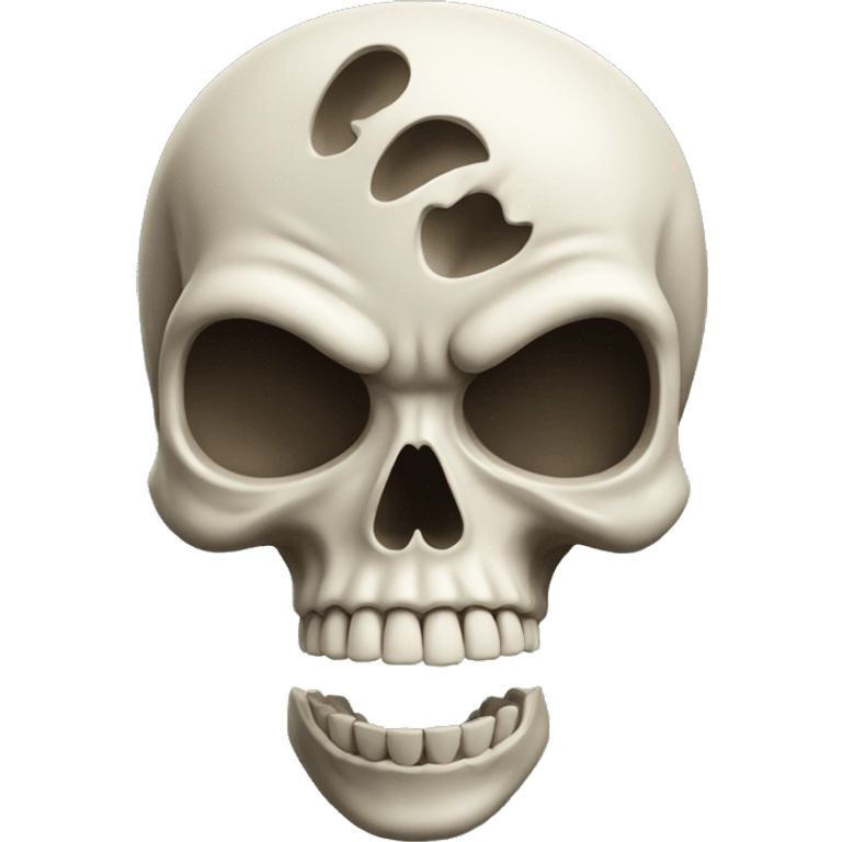 Skull screaming emoji