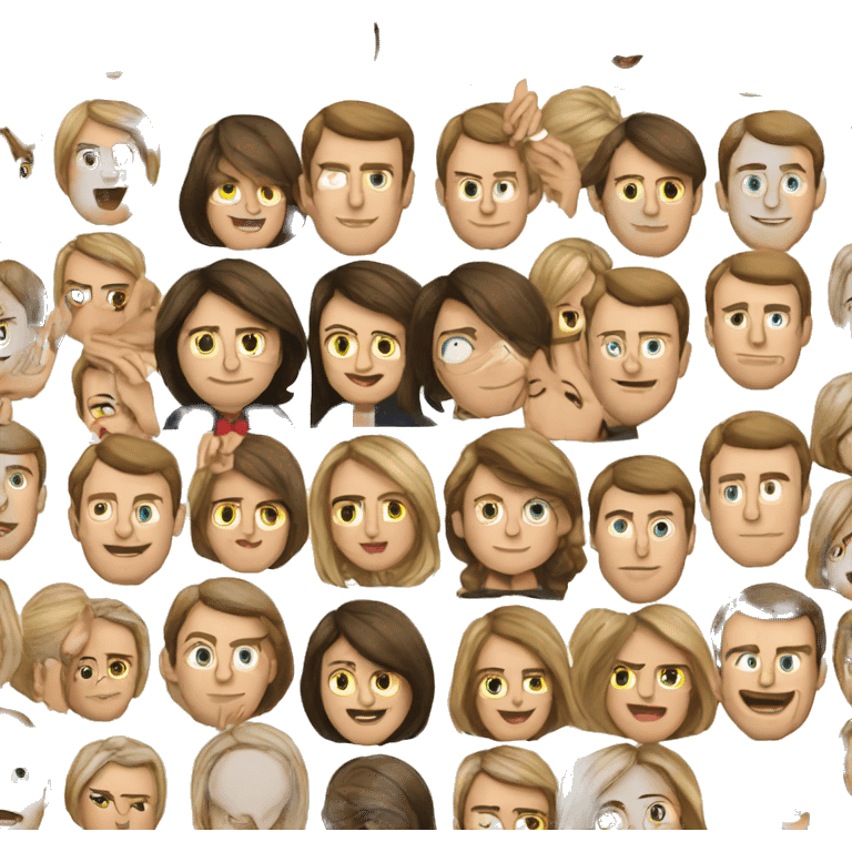 macron qui embrasse sa femme emoji