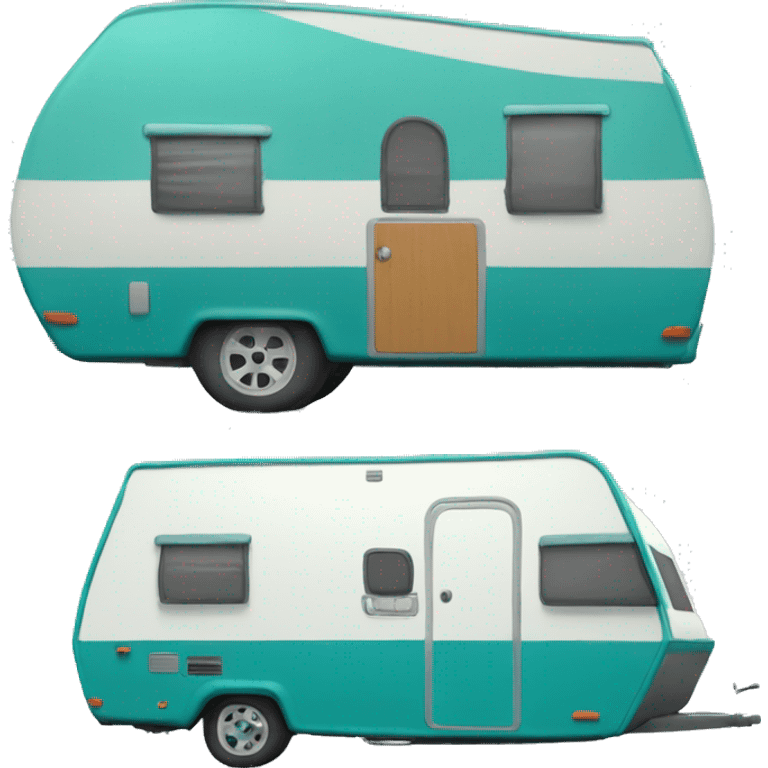 Teal Blue Camper emoji