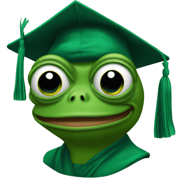 Pepe frog graduate emoji