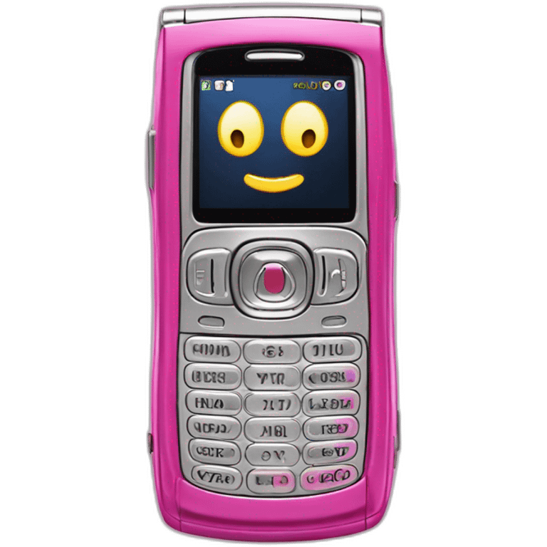 Pink Motorola Razr V3 flip-phone emoji