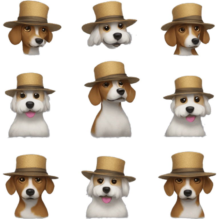 Dog in a hat emoji