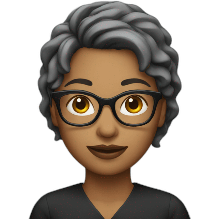 woman with glasses emoji