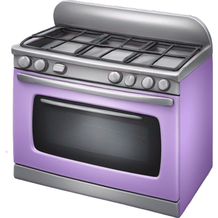 Realistic light purple oven isolated. emoji