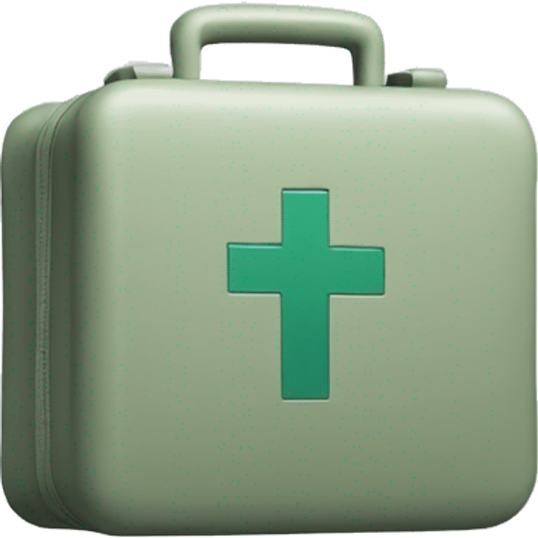 simple single color medical bag with cross  emoji