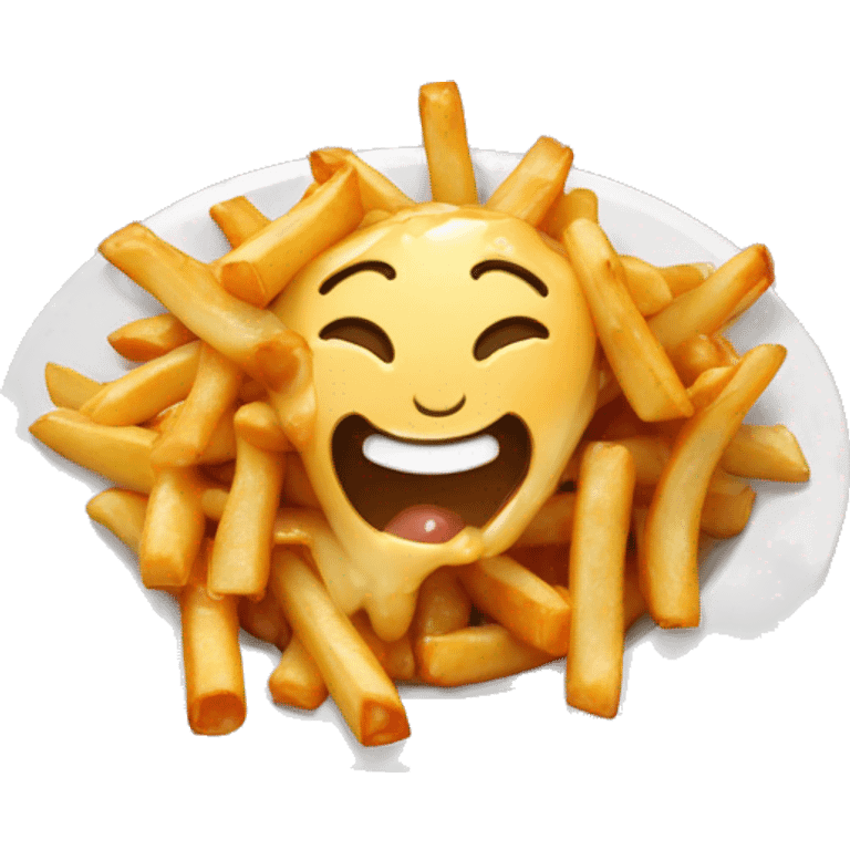 Poutine qui mange une poutine emoji