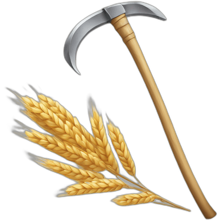 a scythe with a branch wheat emoji