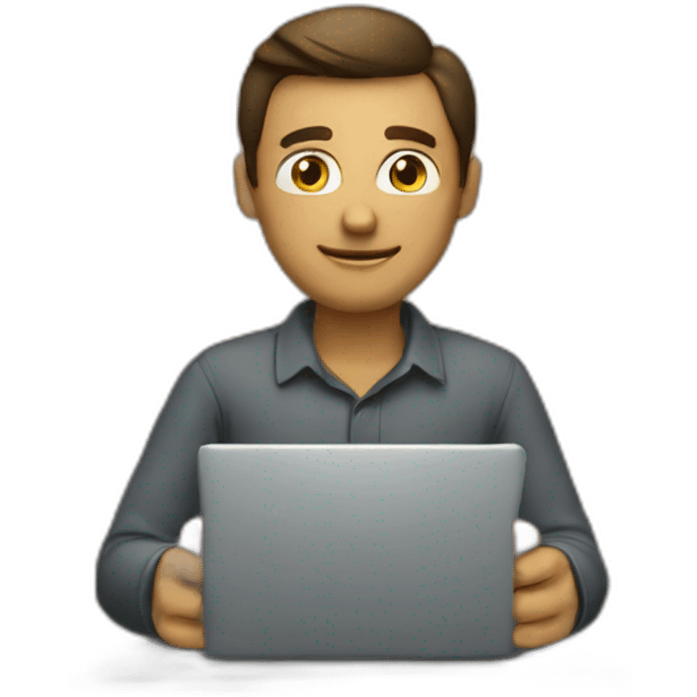 A man working in laptop emoji