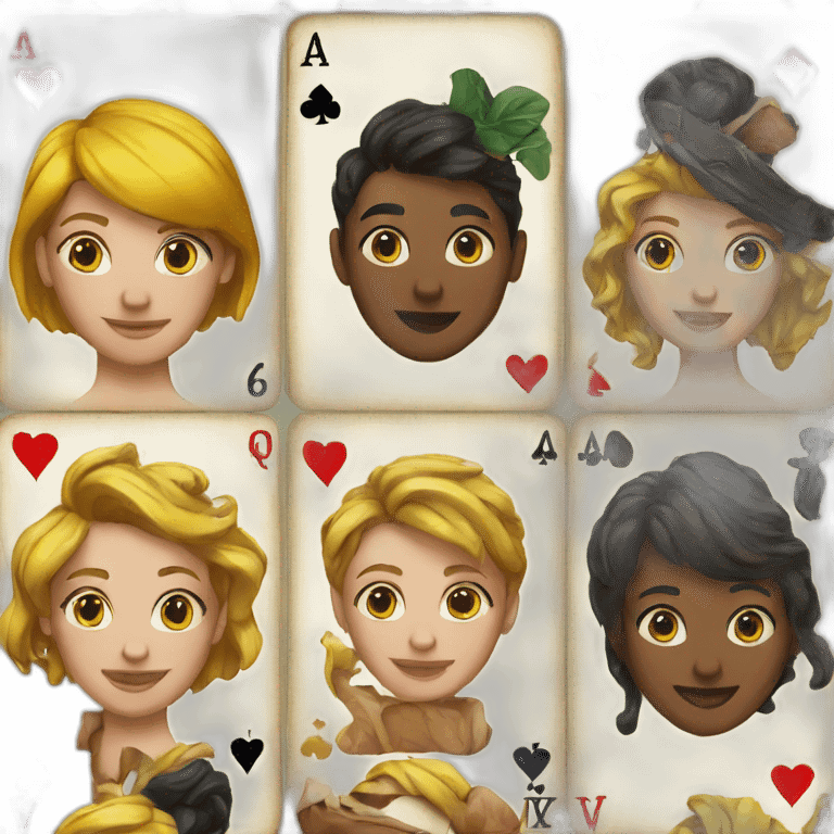 4 playing cards emoji