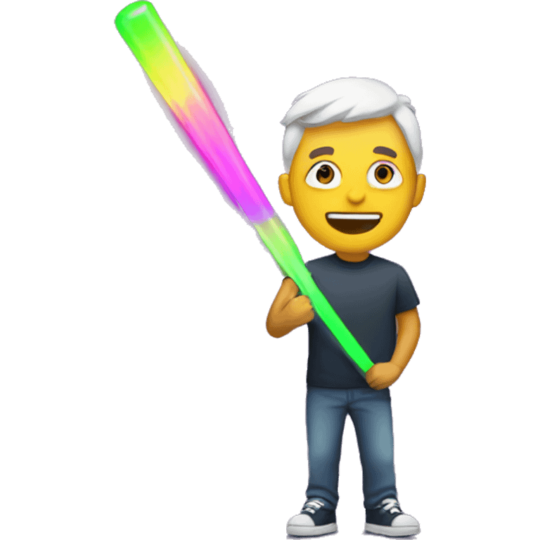 Guy with glowsticks emoji