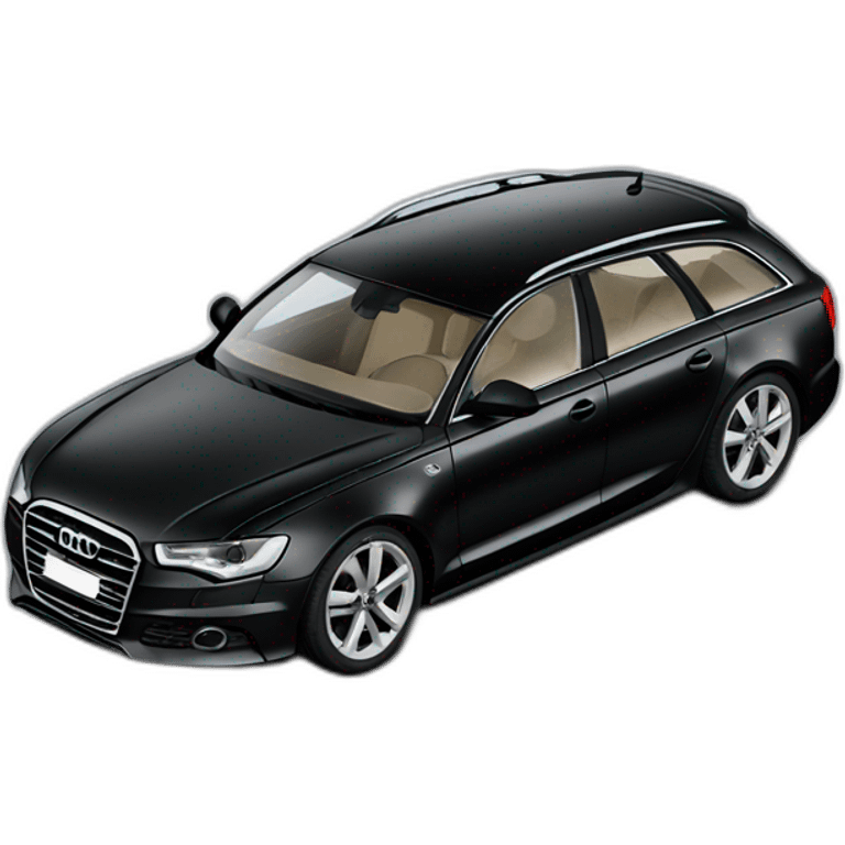 Black car audi a6c6 avant emoji