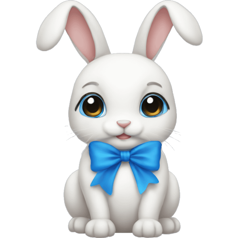 Bunny with a blue bow emoji