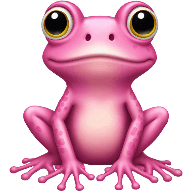 pretty pink frog emoji