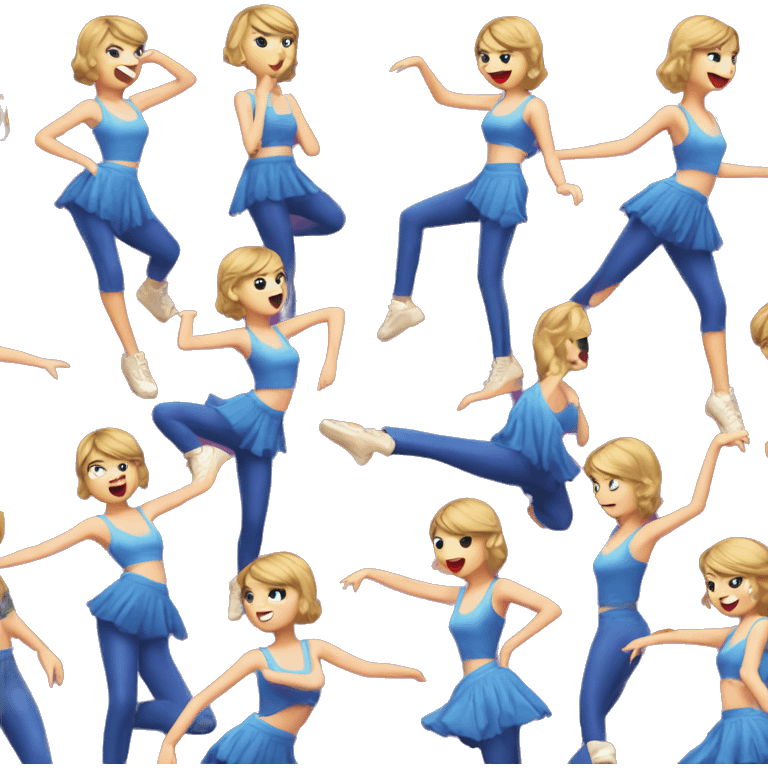 Taylor Swift playing just dance emoji