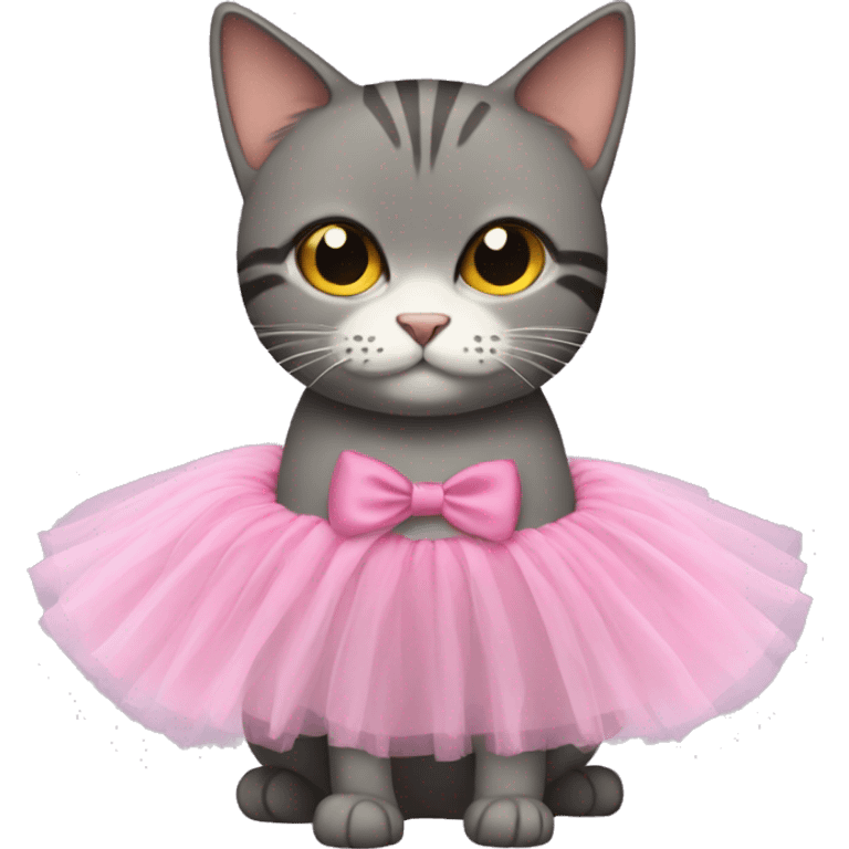 Cat in a tutu emoji