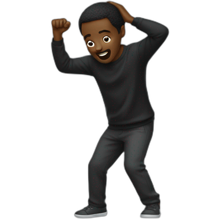 Un homme black qui dab emoji