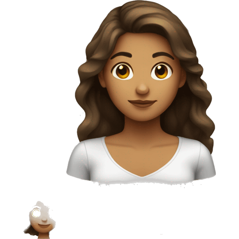 Brown haired Brazilian girl emoji