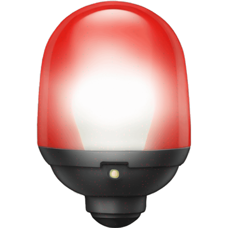 An alarm light🚨 with an anxious expression, red emoji