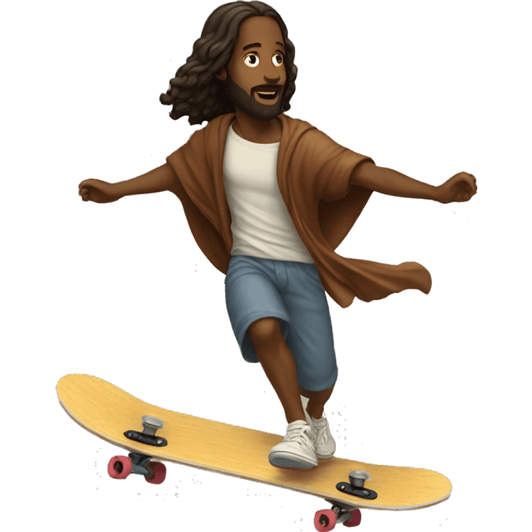 black jesus skateboarding emoji