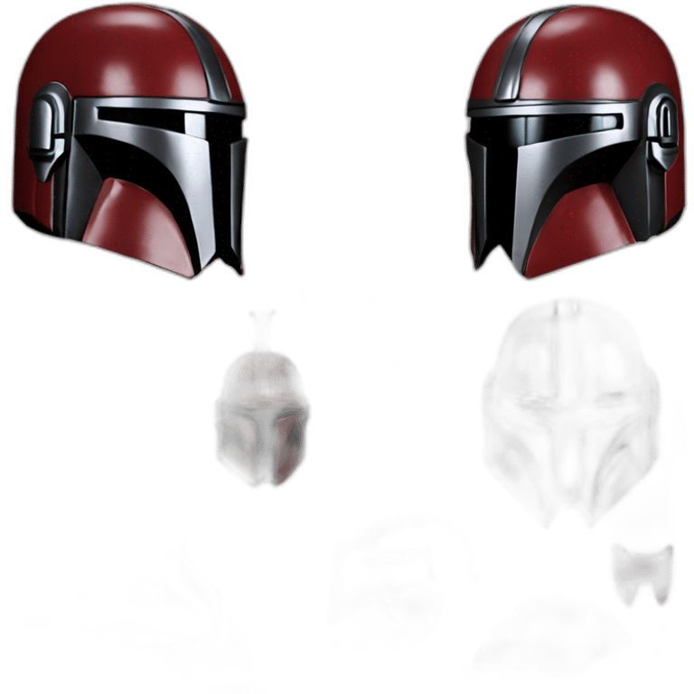 Mandalorian helmet red emoji