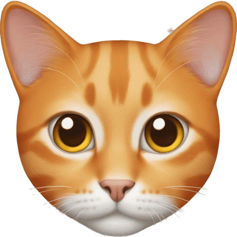 Orange cat with brown eyes emoji