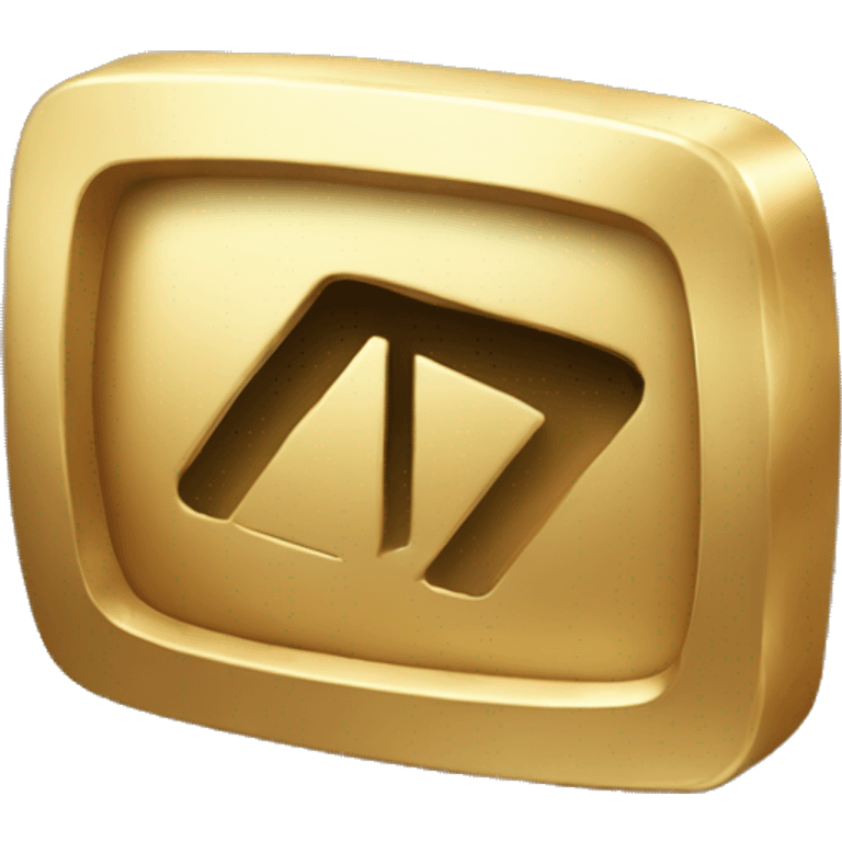 real like youtube gold play button emoji