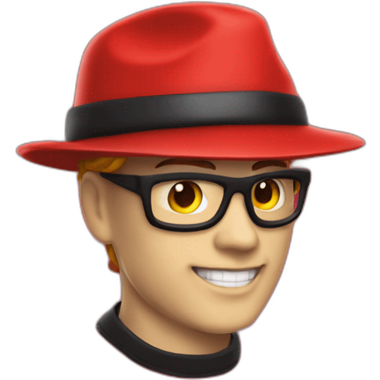 Red hat from devo - “whip it” music video emoji