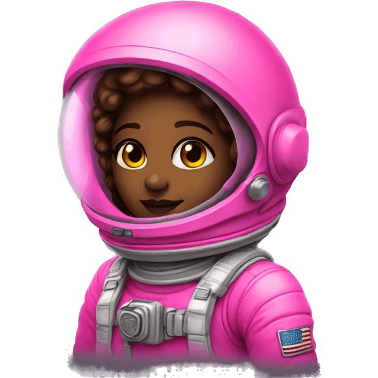 an astronaut neon pink female  emoji