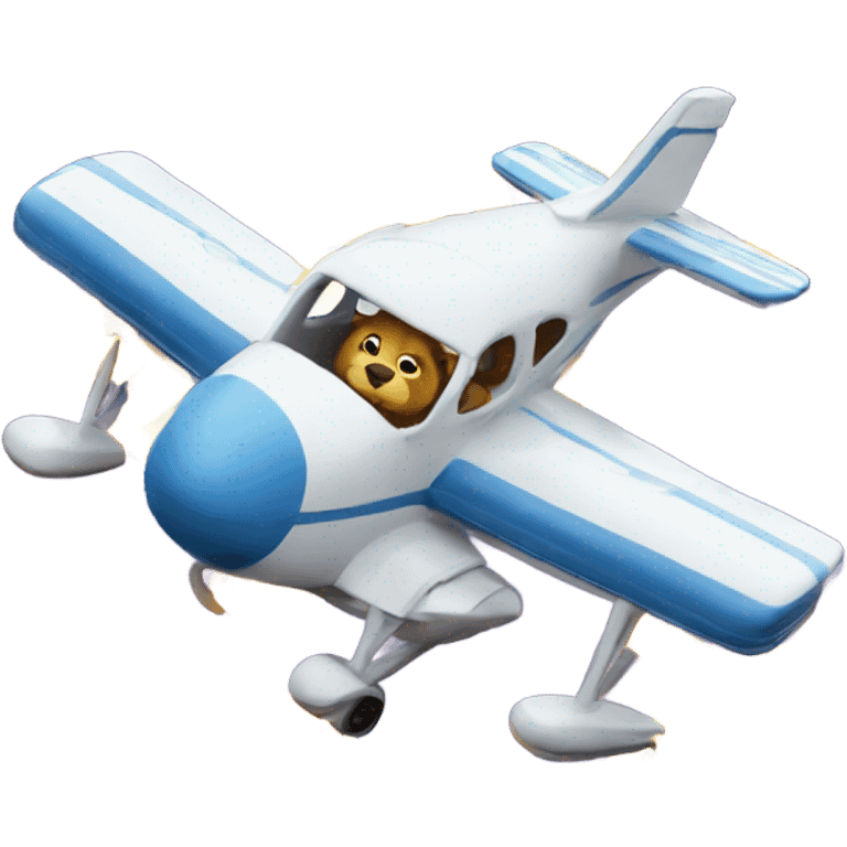 Lion flying an airplane  emoji