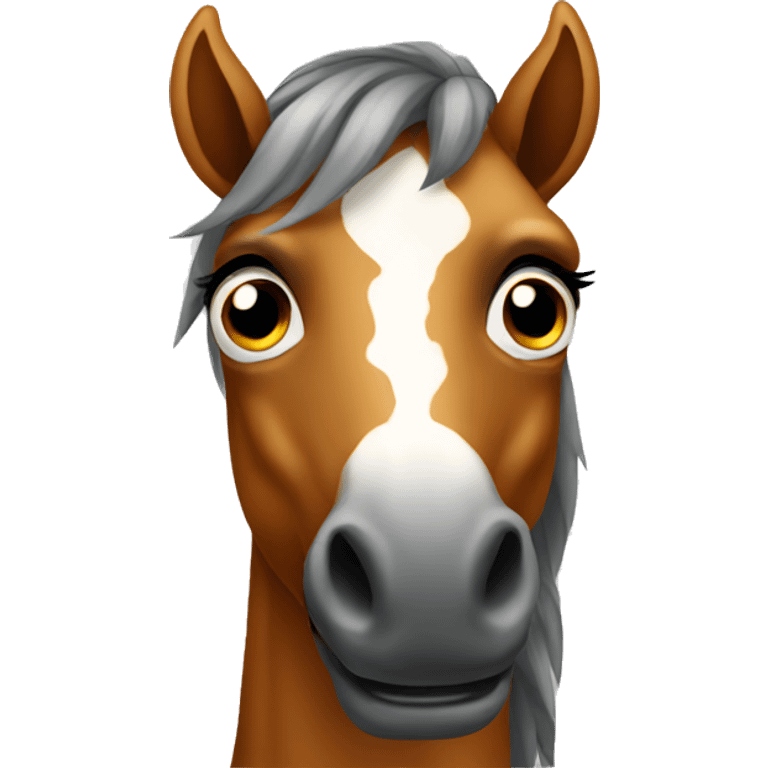 horse with big eyes emoji