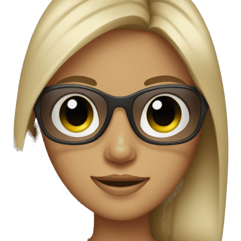 A girl with sunglasses emoji