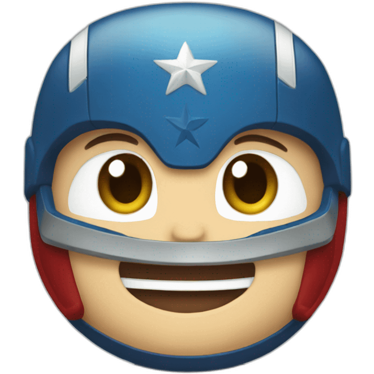 happy captain america in christmas emoji