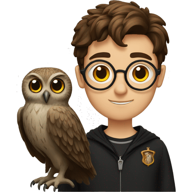 Harry Potter with Owl emoji