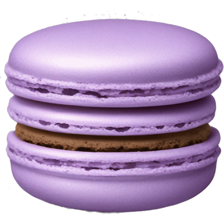 Realistic light purple macaron isolated emoji