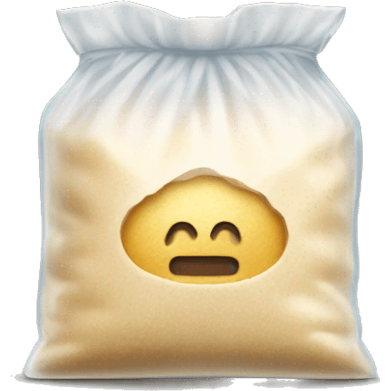 Clear bag with flour  emoji