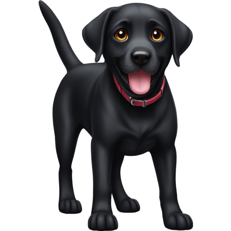 labrador black Dog  emoji