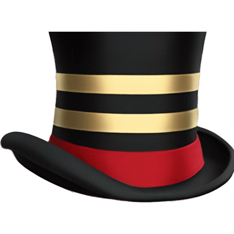 Disney The Greatest Showman Circus Ringmaster Top Hat, Black/Red/Gold, One Size emoji