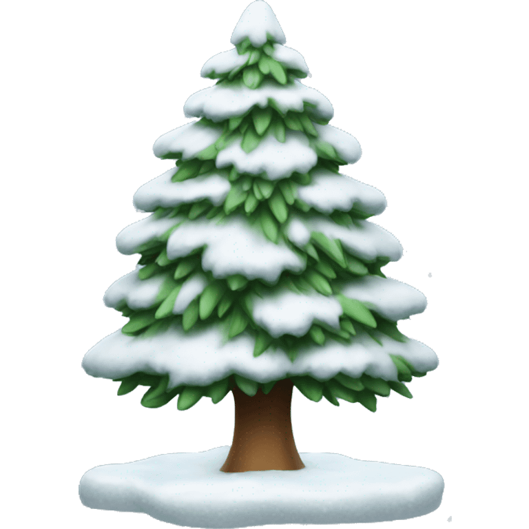 snowy christmas tree emoji