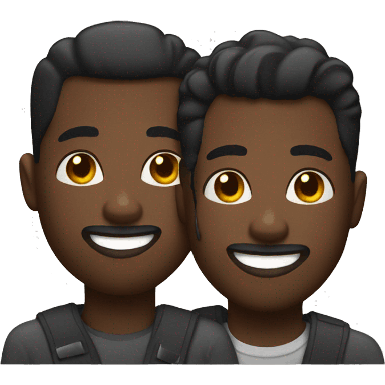 Black man gay couple  emoji