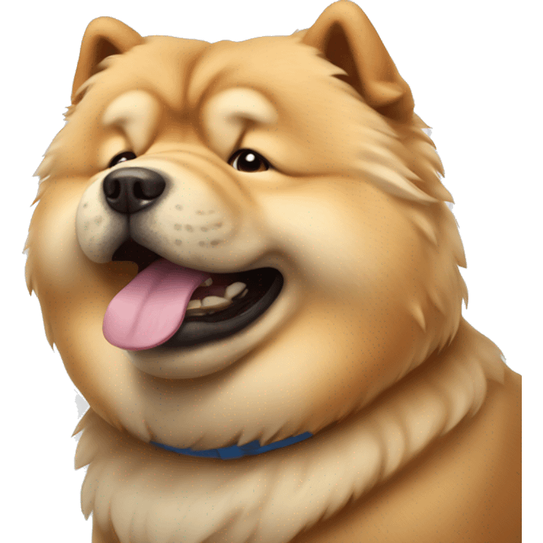 happy chow chow dog  emoji