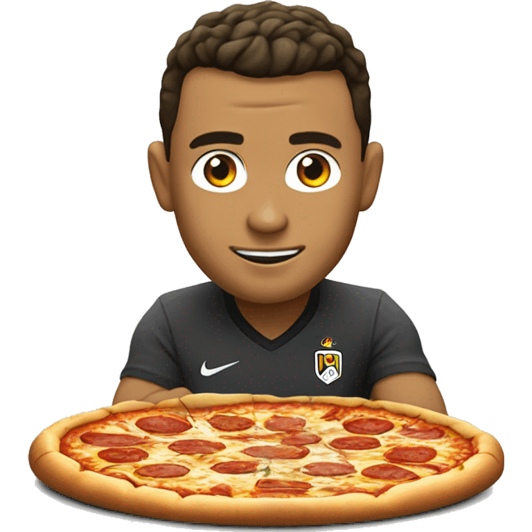 Ronaldo qui mange une pizza  emoji