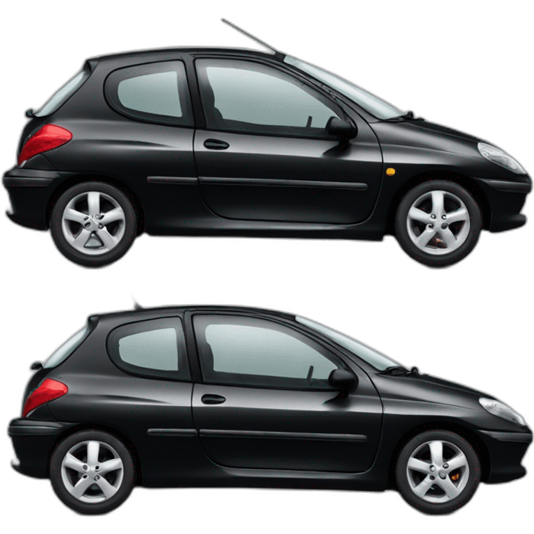 Peugeot 206 noire emoji