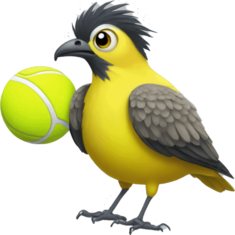 Tennis ball bird emoji