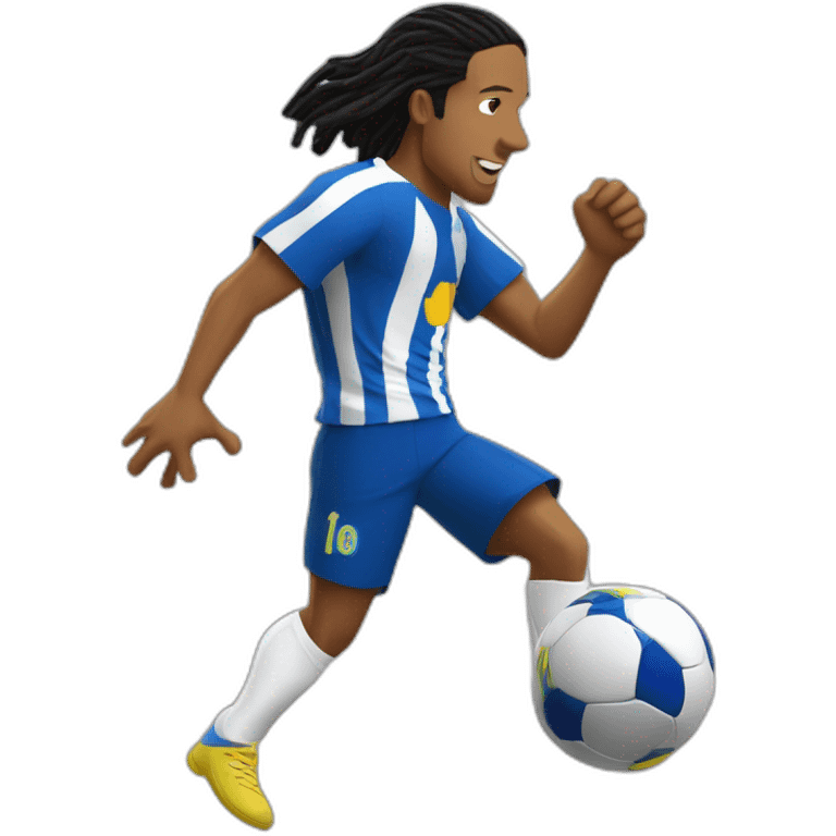 Ronaldinho gaucho jogando footvolley emoji