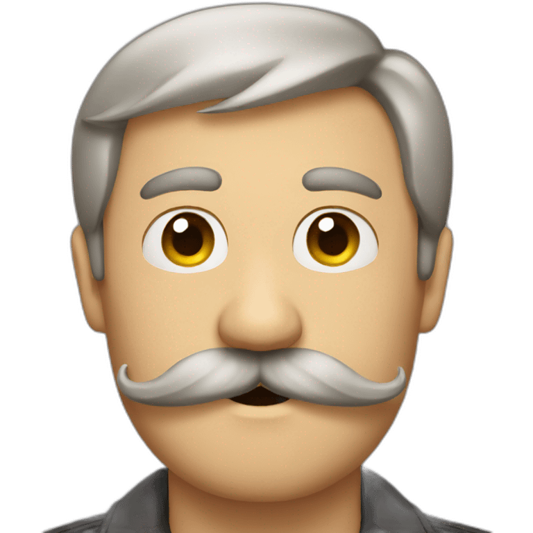 huge mustache emoji